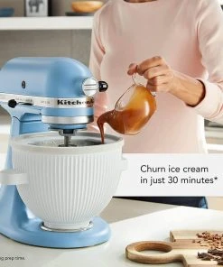 New ❤️ KitchenAid Aditamento Ice Cream Maker Attachment White ???? -KitchenAid Sales Store 203215 4