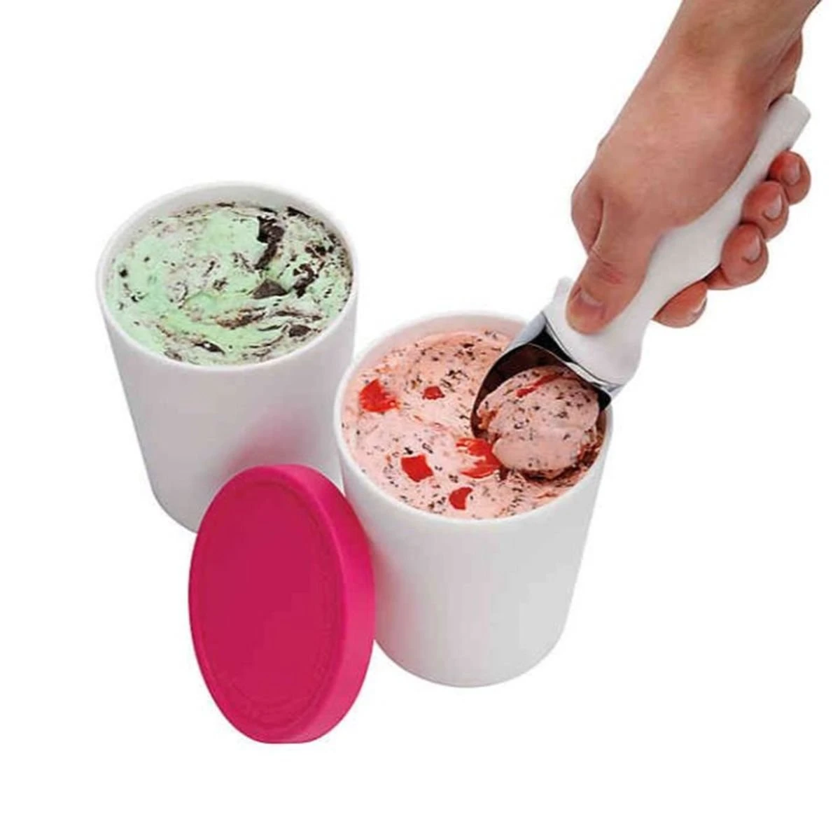 Top 10 ???? Bosch Universal Plus 6.5 Qt. Mixer + Ice Cream Maker + Tovolo Tilt-Up Ice Cream Scoop & Sweet Treats Tubs Set White & Stainless ???? - Image 15