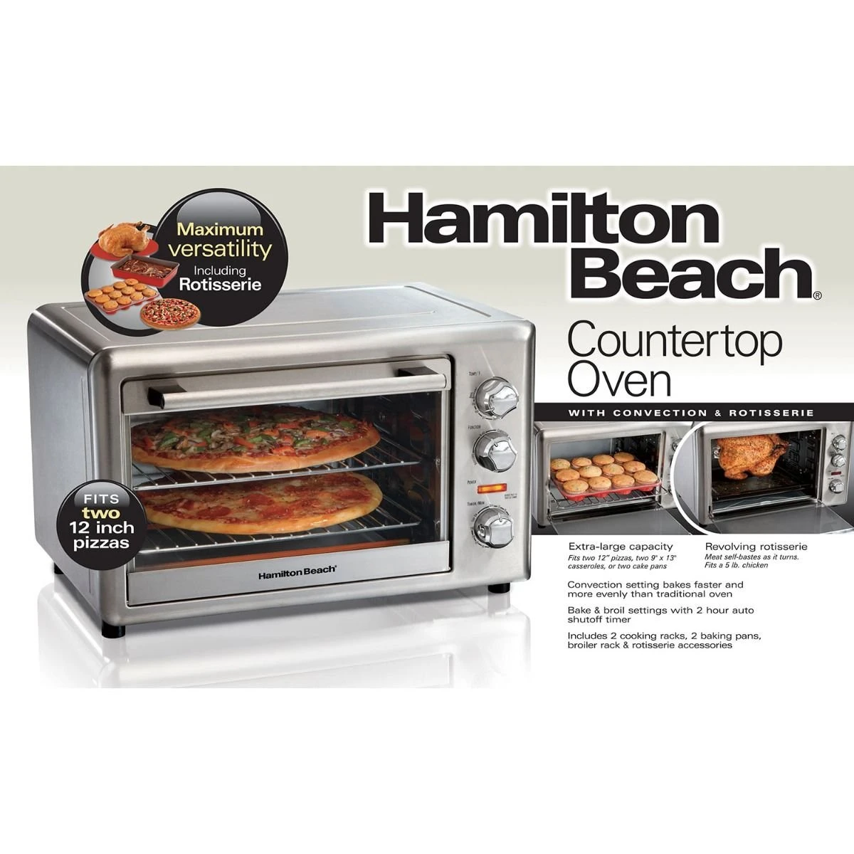 Best Pirce ???? Hamilton Beach Home Hamilton Beach Countertop Oven With Convection & Rotisserie | Stainless Steel Stainless Steel ???? 7 Best Pirce ???? Hamilton Beach Home Hamilton Beach Countertop Oven With Convection & Rotisserie | Stainless Steel Stainless Steel ???? - Image 5
