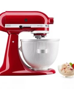 New ❤️ KitchenAid Aditamento Ice Cream Maker Attachment White ????