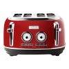 Deals ???? Haden Dorset 4-Slice Stainless Steel Toaster | Red Red ???? -KitchenAid Sales Store 75040 dorset toaster front