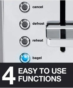 New ✨ Krups 4-Slice Breakfast Toaster | Brushed Chrome & Stainless Steel Stainless Steel ⌛ -KitchenAid Sales Store 81gck35fahl. ac sl1500