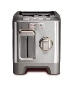 Hot Sale ???? Wolf Gourmet 2-Slice Toaster | Silver Knobs Silver, Stainless Steel ????