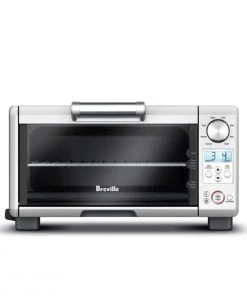 Outlet ???? Breville The Mini Smart Oven With Element IQ Countertop Toaster Oven | Brushed Stainless Steel Black & Stainless, Clear ????
