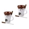 Cheapest ???? Swissmar Chocolate Fondue Set For Two Brown & White ???? -KitchenAid Sales Store chocolate fondue for two
