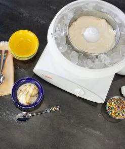 Top 10 ???? Bosch Universal Plus 6.5 Qt. Mixer + Ice Cream Maker + Tovolo Tilt-Up Ice Cream Scoop & Sweet Treats Tubs Set White & Stainless ???? -KitchenAid Sales Store ekb boschicecream lifestyle1