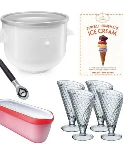 Cheapest ✔️ KitchenAid Ice Cream Maker Attachment (Fits On Any KitchenAid Mixer) + Ice Cream Maker Starter Pack ????