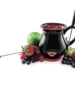 Best reviews of ???? Swissmar Indulge 4-Piece Chocolate Fondue Set | Black Black, Red ✔️ -KitchenAid Sales Store f66328 indulge bl beauty
