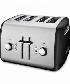 Budget ⌛ KitchenAid 4-Slice Toaster With Manual High-Lift Lever - Onyx Black Black, Steel ????
