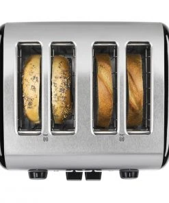 Budget ⌛ KitchenAid 4-Slice Toaster With Manual High-Lift Lever - Onyx Black Black, Steel ???? -KitchenAid Sales Store kitchenaid onyx black 4 slice toaster 1