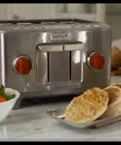 Best Pirce ❤️ Wolf Gourmet 4-Slice Toaster | Red Knobs Red, Stainless Steel ???? -KitchenAid Sales Store maxresdefault 147 14