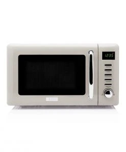 New ???? Haden Heritage Vintage Retro 0.7 Cubic Foot Microwave | Putty Beige Tan ????
