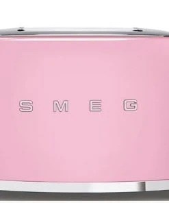 Budget ❤️ SMEG 2-Slice Toaster | Pink Pink ???? -KitchenAid Sales Store smeg 50 s retro 2 slice toaster pink side view