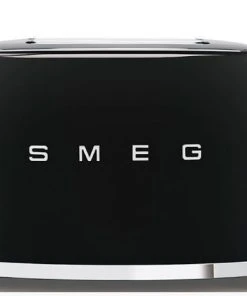 New ???? SMEG 2-Slice Toaster | Black Black & Stainless ⭐ -KitchenAid Sales Store smeg 50 s retro drip coffee maker black side view 1