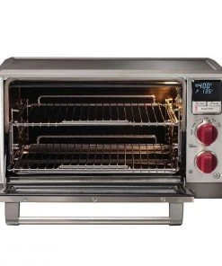 Cheap ???? Wolf Gourmet Elite Countertop Oven With Red Knobs Silver ✨ -KitchenAid Sales Store wgco150s elite countertop oven