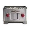 Best Pirce ❤️ Wolf Gourmet 4-Slice Toaster | Red Knobs Red, Stainless Steel ???? -KitchenAid Sales Store wgtr104s