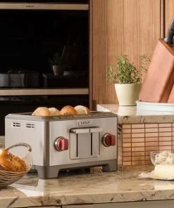 Best Pirce ❤️ Wolf Gourmet 4-Slice Toaster | Red Knobs Red, Stainless Steel ???? -KitchenAid Sales Store wgtr104s lifestyle 2000